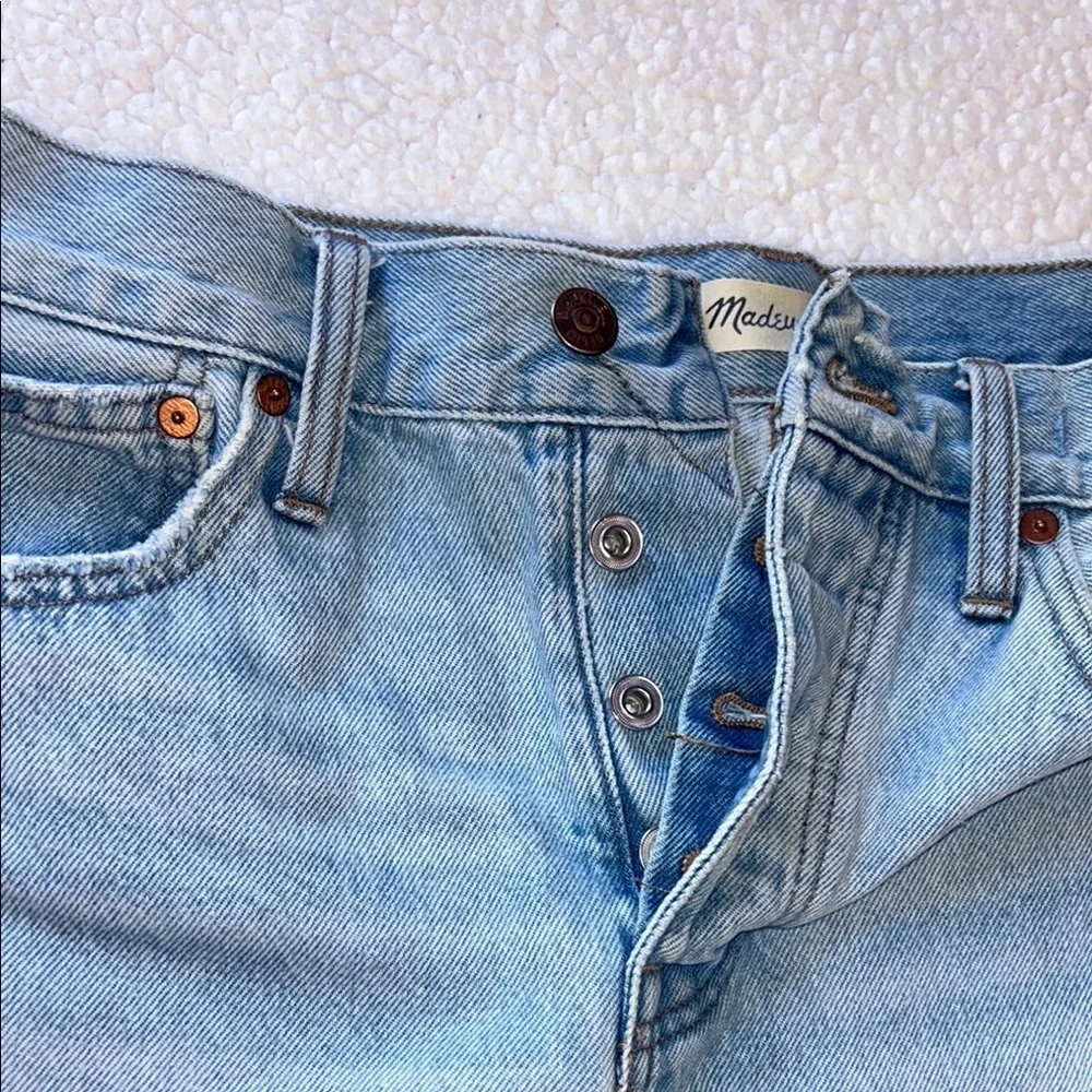 Madewell Blue Jean Shorts Distressed Summer Style